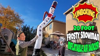 Unboxing 20 Foot Frosty Snowman Inflatable Air Dancer [upl. by Ultima]