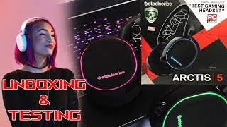 Unboxing and Review SteelSeries Arctis 5 Gaming Headset [upl. by Reinert]