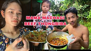 BEEF RECIPE 🥩🥩🤤couple cooking vlog Manipur style [upl. by Repohtsirhc]