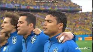 Brazil national anthem  2014 Brazil worldcup vs Croatia [upl. by Vasquez]