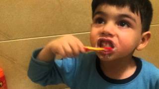 Tooth Brushing for children three and above  تنظيف الأسنان للأطفال [upl. by Anirrehs232]