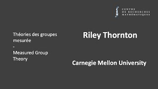 Riley Thornton Amenable groups [upl. by Hanima]