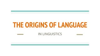 The Origins of Language Bow wow theory Pooh pooh theory Linguistics in Tamil [upl. by Novek674]