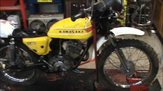 Old Kawasaki 100 Running Again [upl. by Ellesig]