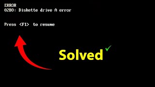 SOLVED diskette drive a error press f1 to resume  Floppy diskette seek failure  F1 to continue [upl. by Aun480]