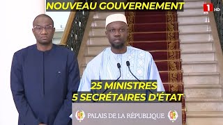 Liste des 25 Ministres et 5 Secrétaires dÉtat du nouveau Gouvernement du Sénégal [upl. by Eob]