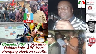 PDP is winning Edo Election Obaseki PDP is blocking Oshiomhole APC from changing electron results [upl. by Xylon]