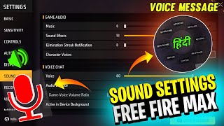 Free Fire Sound Setting  Free Fire Mic Problem  Free Fire Setting [upl. by Artemisa]