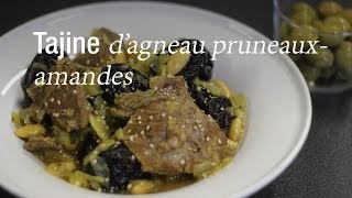 Tajine dagneau pruneauxamandes  Recette Marocaine  CuisineAZ [upl. by Adyeren]