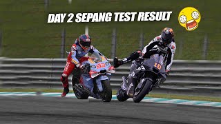 INSANE Marquez vs Luca Marini SEPANG TEST DAY 2 Result  Motogp News 2024 [upl. by Lednek]