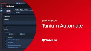 Demo Tanium Automate [upl. by Lantha448]