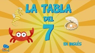 La Tabla de Multiplicar del 7  Aprendemos Ingles Cantando Canciones para Niños [upl. by Nirra]