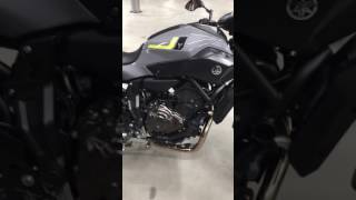 Yamaha MT07 Black Widow Exhaust  without DBkiller LOUD [upl. by Nossila]