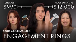 10 Women Share Their Engagement Rings Cheapest to Most Expensive [upl. by Odnumyer]