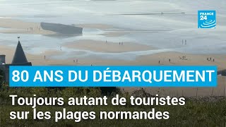 80 ans après les vestiges du Débarquement attirent toujours les touristes sur les plages normandes [upl. by Aihceyt]