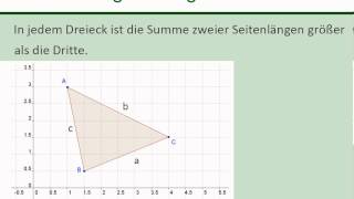 Dreiecksungleichung und SeitenWinkelBeziehung im Dreieck [upl. by Areit708]