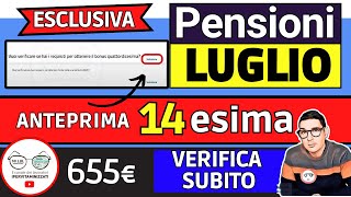 AVVISO INPS ⚠️ PENSIONI LUGLIO ➜ VERIFICA ANTICIPO QUATTORDICESIMA 2024 📑 IMPORTI REQUISITI DOMANDE [upl. by Sapienza378]