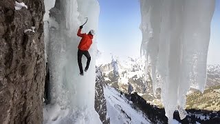 Dani Arnold Ice Climbing  Crack Baby [upl. by Nord]