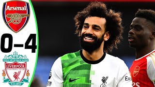 Arsenal vs Liverpool 04  All Goals and Highlights  2024 🔥 MO SALAH [upl. by Reena]