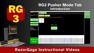 How to use Pusher Mode Functions – RazorGage RG3 Saw Software [upl. by Anrehs]