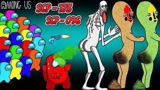 어몽어스 VS SCP173 amp SCP096 and the scary ending  Peanut Animation Zombie [upl. by Einnoj]