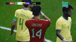 🔴BRASIL vs COLOMBIA EN VIVO  Copa América 2024  PES 21 Video Simulation Gameplay [upl. by Epolulot]