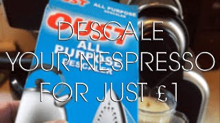 Descaling a Nespresso Coffee Machine for £1 [upl. by Daveda]