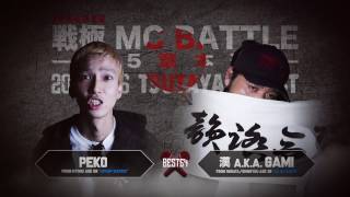 PEKO vs MC漢戦極MCBATTLE第15章20161106BEST BOUT6 [upl. by Enitsirt827]