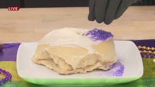 King Cake kick off with Prep Cakes Bakery [upl. by Ydnab]