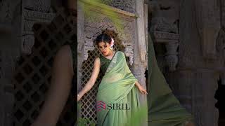 SIRIL Dyed Embellished Bollywood Chiffon Saree Light Green [upl. by Nerb812]