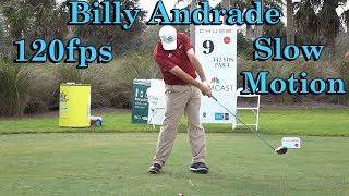 2017 BILLY ANDRADE 120fps SLOW MOTION FACEON DRIVER GOLF SWING [upl. by Xantha]