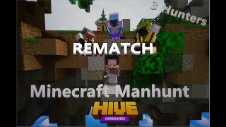 Hive Youtuber Vs 3 Hunters REMATCH Skywars Manhunt [upl. by Reamonn]