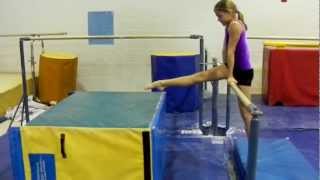 Gymnastics Introductory Uneven Bar Drills Preteam Level 2 Level 3 Level 4 [upl. by Acimat546]