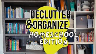 DECLUTTER AND ORGANIZE WITH ME HOMESCHOOL EDITION PART 2 [upl. by Rhett]