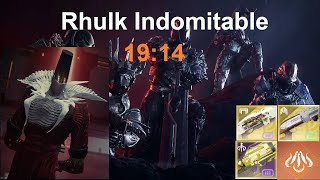 Pantheon Rhulk Indomitable Speedrun in 19 Minutes and 14 Seconds World Record [upl. by Heyde]