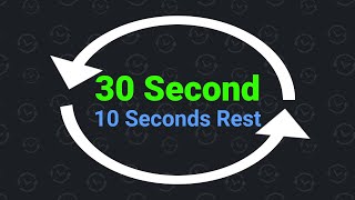 30 Second Interval Timer with 10 Seconds Rest [upl. by Aicetal]