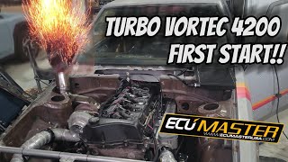 Turbo Vortec 4200 First Start on ECU Master Black [upl. by Christoph]