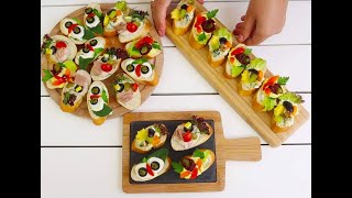 Canapes How To Make 4 Fast amp Easy Homemade Canapes  Simple amp Easy Recipe [upl. by Azitram]