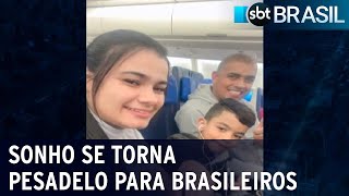 Brasileiros com sonho de morar em Portugal caem em golpe  SBT Brasil 150423 [upl. by Eirrek]