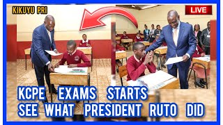 KCPE 2023 EXAMS KICKS OFF  PRESIDENT RUTO GIVING EXAMS LIVE KIKUYU PRIMARY  KCPE PREDICTION [upl. by Latsirk21]