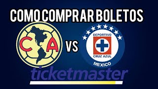 America vs Cruz Azul TUTORIAL para comprar en TICKETMASTER [upl. by Ydor]