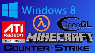 Windows 8 OpenGL ATI AMD Problem Замена драйвера Виндовс 8 для поддержки OpenGL  Minecraft  CS 16 [upl. by Osgood]