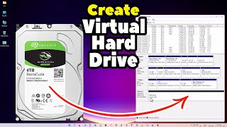 How to Create amp Setup a Virtual Hard Disk VHD in Windows 11 [upl. by Scotney]