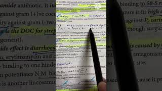 Clindamycin pharmacology pharmacologynotes pharmacologymcq pharmacologymadeeasy antibiotics [upl. by Seko999]