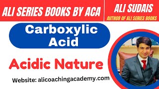 Carboxylic Acids Lec 4 Acidity of carboxylic acid   MDCAT  Ali Sudais  Ali Series Books  JEE [upl. by Keviv689]