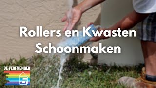 De Verfmenger  Rollers en kwasten schoonmaken [upl. by Rorke12]