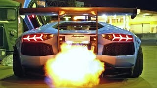 INSANE FLAMES Lamborghini Aventador LP7204 Ft Liberty WalkArmytrixAirrexForgiato [upl. by Eeslek364]