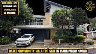 ID 1904  Gated Community Villa For Sale In Maraimalai Nagar  Gym  Club House  Swimming Pool [upl. by Kcirtap]