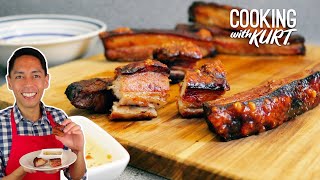 OvenGrilled Inihaw Na Liempo FilipinoStyle Pork Belly Slices  Cooking with Kurt [upl. by Arehs285]