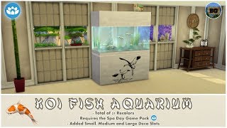 Bakies The Sims 4 Custom Content Koi Fish Aquarium [upl. by Siuqaj]